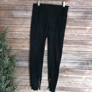 TopShop black blue detail zip jeans